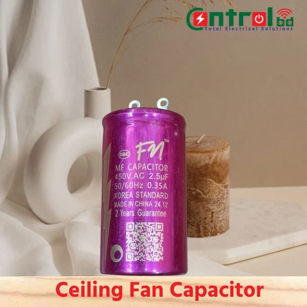 Ceiling fan's Capacitor performance with the FM Brand 2.5µF Motor Running Capacitor